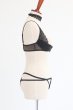画像24: Donarella 3-pcs crotchless set｜ブラ＆クロッチレスタンガ＆チョーカー3点セット（ワイヤーあり・オープンバスト・レース・ダブルストラップ・ブラック） | Obsessive 高級Sexyランジェリー【即日発送・サイズ交換NG・メール便対象】輸入下着・ランジェリー   (24)