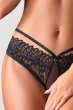 画像3: Donarella crotchless panties |クロッチレスショーツ(レース・デザインストラップ・ブラック) | Obsessive 高級Sexyランジェリー【即日発送・サイズ交換NG・メール便対象】輸入下着・ランジェリー   (3)