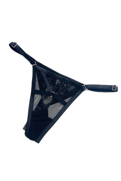 画像18: Euridia corset| ガーターベルト付きコルセット＆タンガ2点セット（ワイヤーあり・ブラック）   | 高級Sexyランジェリー Obsessive【即日発送・サイズ交換NG・メール便対象】輸入下着・ランジェリー   (18)