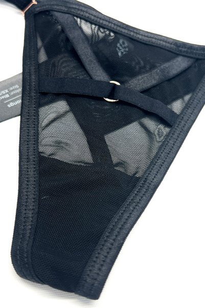 画像21: Euridia corset| ガーターベルト付きコルセット＆タンガ2点セット（ワイヤーあり・ブラック）   | 高級Sexyランジェリー Obsessive【即日発送・サイズ交換NG・メール便対象】輸入下着・ランジェリー   (21)