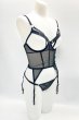 画像22: Euridia corset| ガーターベルト付きコルセット＆タンガ2点セット（ワイヤーあり・ブラック）   | 高級Sexyランジェリー Obsessive【即日発送・サイズ交換NG・メール便対象】輸入下着・ランジェリー   (22)