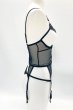 画像23: Euridia corset| ガーターベルト付きコルセット＆タンガ2点セット（ワイヤーあり・ブラック）   | 高級Sexyランジェリー Obsessive【即日発送・サイズ交換NG・メール便対象】輸入下着・ランジェリー   (23)