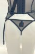 画像28: Euridia corset| ガーターベルト付きコルセット＆タンガ2点セット（ワイヤーあり・ブラック）   | 高級Sexyランジェリー Obsessive【即日発送・サイズ交換NG・メール便対象】輸入下着・ランジェリー   (28)
