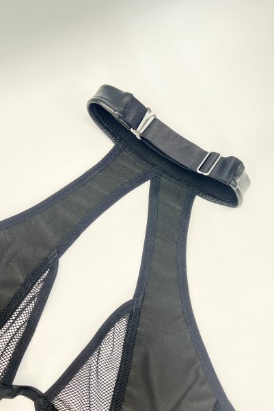 画像18: Dominna crotchess teddy | クロッチレステディ（ワイヤーなし・ボンテージ・フェイクレザー・ブラック）  | Obsessive 高級Sexyランジェリー【即日発送・サイズ交換NG・メール便対象】輸入下着・ランジェリー    (18)