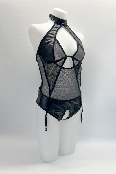 画像19: Dominna crotchess teddy | クロッチレステディ（ワイヤーなし・ボンテージ・フェイクレザー・ブラック）  | Obsessive 高級Sexyランジェリー【即日発送・サイズ交換NG・メール便対象】輸入下着・ランジェリー    (19)