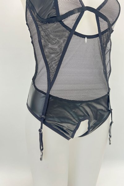 画像23: Dominna crotchess teddy | クロッチレステディ（ワイヤーなし・ボンテージ・フェイクレザー・ブラック）  | Obsessive 高級Sexyランジェリー【即日発送・サイズ交換NG・メール便対象】輸入下着・ランジェリー    (23)