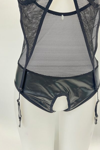 画像24: Dominna crotchess teddy | クロッチレステディ（ワイヤーなし・ボンテージ・フェイクレザー・ブラック）  | Obsessive 高級Sexyランジェリー【即日発送・サイズ交換NG・メール便対象】輸入下着・ランジェリー    (24)