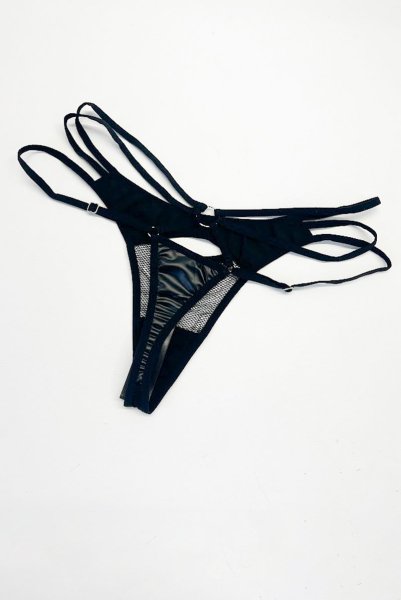 画像22: Dominna 2-pcs set｜ブラ＆タンガ2点セット（ワイヤーあり・ボンテージ・フェイクレザー・ブラック） | Obsessive 高級Sexyランジェリー【即日発送・サイズ交換NG・メール便対象】輸入下着・ランジェリー   (22)