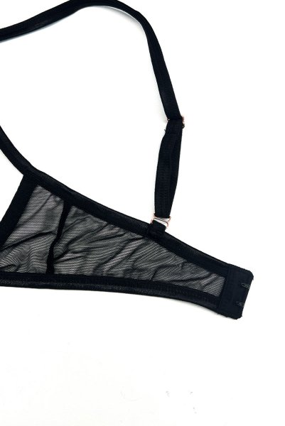 画像16: Euridia 2-pcs crotchless set｜ブラ＆クロッチレスタンガ2点セット（ワイヤーあり・ブラック） | Obsessive 高級Sexyランジェリー【即日発送・サイズ交換NG・メール便対象】輸入下着・ランジェリー   (16)