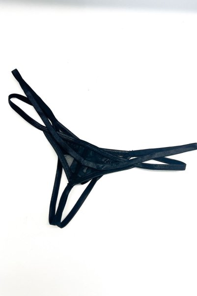 画像19: Euridia 2-pcs crotchless set｜ブラ＆クロッチレスタンガ2点セット（ワイヤーあり・ブラック） | Obsessive 高級Sexyランジェリー【即日発送・サイズ交換NG・メール便対象】輸入下着・ランジェリー   (19)