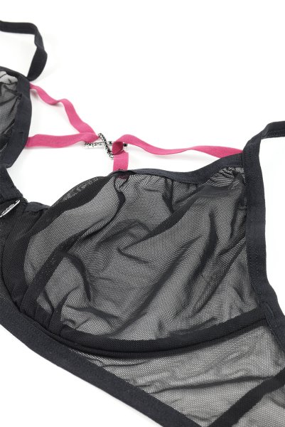 画像10: Novenes 3-pcs set|ブラ&ガーターベルト&タンガ3点セット(ワイヤーあり・シースルー・ブラック) | Obsessive 高級Sexyランジェリー【即日発送・サイズ交換NG・メール便対象】輸入下着・ランジェリー   (10)