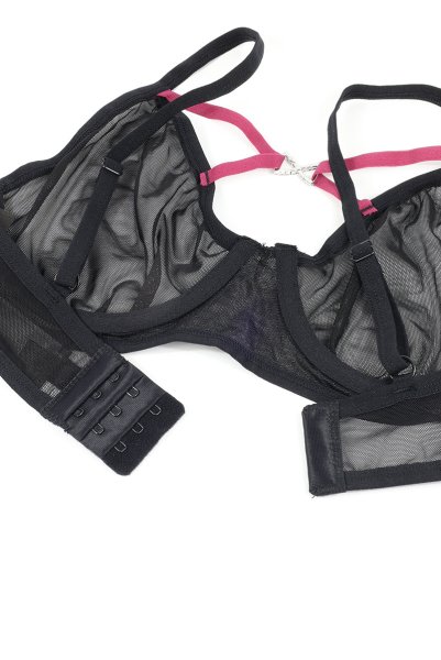 画像11: Novenes 3-pcs set|ブラ&ガーターベルト&タンガ3点セット(ワイヤーあり・シースルー・ブラック) | Obsessive 高級Sexyランジェリー【即日発送・サイズ交換NG・メール便対象】輸入下着・ランジェリー   (11)