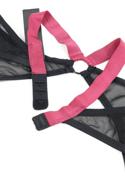 画像20: Novenes 3-pcs set|ブラ&ガーターベルト&タンガ3点セット(ワイヤーあり・シースルー・ブラック) | Obsessive 高級Sexyランジェリー【即日発送・サイズ交換NG・メール便対象】輸入下着・ランジェリー   (20)