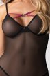 画像5: Novenes corset| ガーターベルト付きコルセット＆タンガ2点セット（ワイヤーあり・ブラック）   | 高級Sexyランジェリー Obsessive【即日発送・サイズ交換NG・メール便対象】輸入下着・ランジェリー   (5)