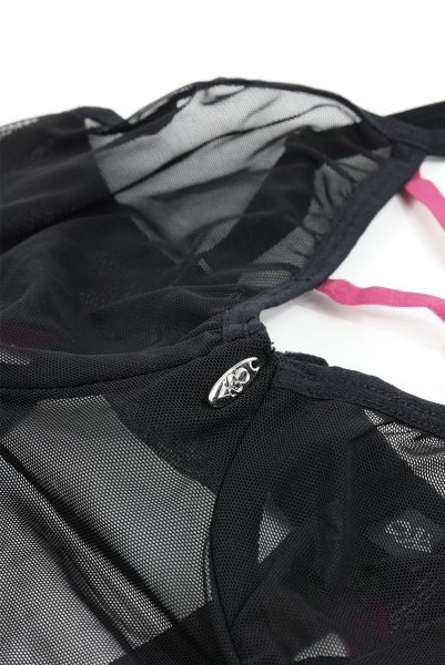 画像8: Novenes corset| ガーターベルト付きコルセット&タンガ2点セット(ワイヤーあり・ブラック)   | 高級Sexyランジェリー Obsessive【即日発送・サイズ交換NG・メール便対象】輸入下着・ランジェリー   (8)