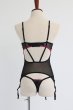 画像17: Novenes corset| ガーターベルト付きコルセット＆タンガ2点セット（ワイヤーあり・ブラック）   | 高級Sexyランジェリー Obsessive【即日発送・サイズ交換NG・メール便対象】輸入下着・ランジェリー   (17)