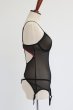 画像18: Novenes corset| ガーターベルト付きコルセット＆タンガ2点セット（ワイヤーあり・ブラック）   | 高級Sexyランジェリー Obsessive【即日発送・サイズ交換NG・メール便対象】輸入下着・ランジェリー   (18)