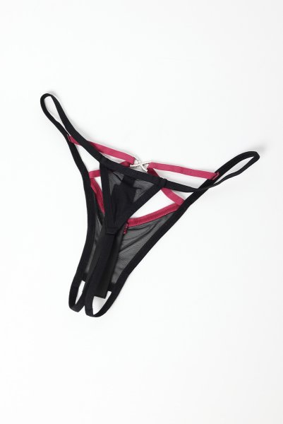 画像8: Novenes crl-thong |クロッチレスタンガ(オープンクロッチ・シースルー・ブラック) | Obsessive 高級Sexyランジェリー【即日発送・サイズ交換NG・メール便対象】輸入下着・ランジェリー   (8)