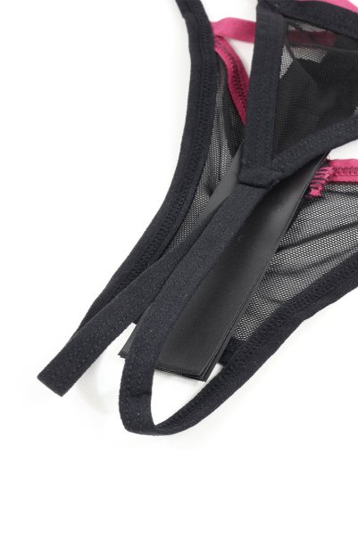 画像11: Novenes crl-thong |クロッチレスタンガ(オープンクロッチ・シースルー・ブラック) | Obsessive 高級Sexyランジェリー【即日発送・サイズ交換NG・メール便対象】輸入下着・ランジェリー   (11)