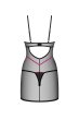 画像2: Novenes chemise  |スリップドレス＆タンガ（ワイヤーあり・シースルー・ブラック） | Obsessive 高級Sexyランジェリー【即日発送・サイズ交換NG・メール便対象】輸入下着・ランジェリー   (2)