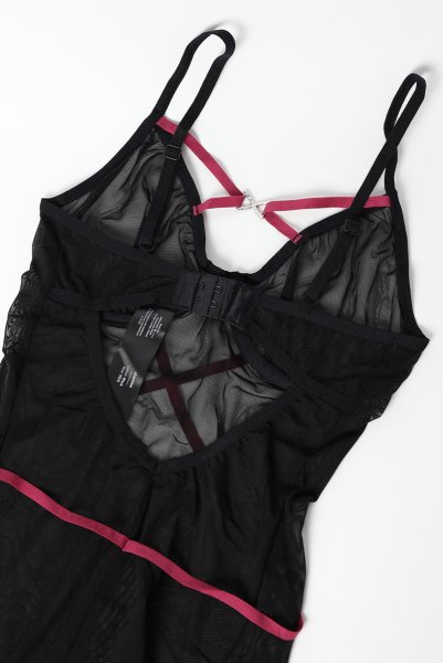 画像10: Novenes chemise  |スリップドレス&タンガ(ワイヤーあり・シースルー・ブラック) | Obsessive 高級Sexyランジェリー【即日発送・サイズ交換NG・メール便対象】輸入下着・ランジェリー   (10)