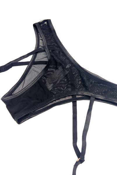 画像18: Euridia 2-pcs set｜ブラ＆パンティ2点セット（ワイヤーあり・ブラック） | Obsessive 高級Sexyランジェリー【即日発送・サイズ交換NG・メール便対象】輸入下着・ランジェリー   (18)