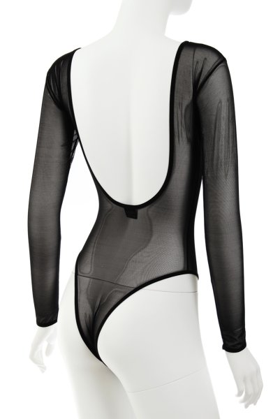 画像10: B124 teddy | 長袖テディ・黒・ボディブリファー   | 高級Sexyランジェリー Obsessive (10)