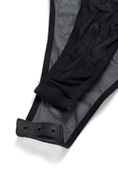 画像11: B124 teddy | 長袖テディ・黒・ボディブリファー   | 高級Sexyランジェリー Obsessive (11)