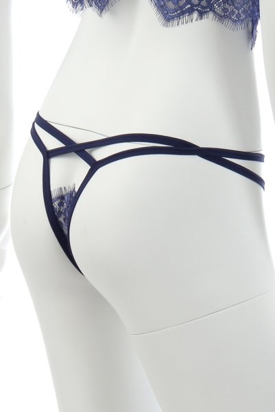 画像16: Flowlace set | ブラレット＆タンガセット・ノンパテッドブラ・グラマーさん向け・Tバック・ブルー   | 高級Sexyランジェリー Obsessive (16)