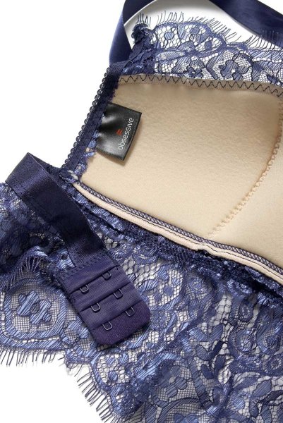 画像18: Flowlace set | ブラレット＆タンガセット・ノンパテッドブラ・グラマーさん向け・Tバック・ブルー   | 高級Sexyランジェリー Obsessive (18)