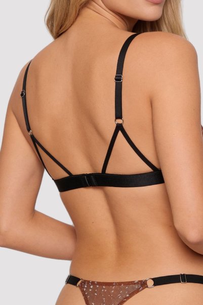 画像7: Vixaria 2-pcs set｜ブラ＆タンガ2点セット（ワイヤーなし・シースルー・ブラウン） | Obsessive 高級Sexyランジェリー【即日発送・サイズ交換NG・メール便対象】輸入下着・ランジェリー   (7)