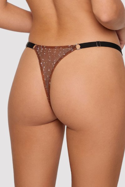 画像8: Vixaria 2-pcs set｜ブラ＆タンガ2点セット（ワイヤーなし・シースルー・ブラウン） | Obsessive 高級Sexyランジェリー【即日発送・サイズ交換NG・メール便対象】輸入下着・ランジェリー   (8)