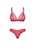 画像2: Crimessa 2-pcs set｜ブラ＆タンガ2点セット（ワイヤーなし・シースルー・レッド） | Obsessive 高級Sexyランジェリー【即日発送・サイズ交換NG・メール便対象】輸入下着・ランジェリー   (2)