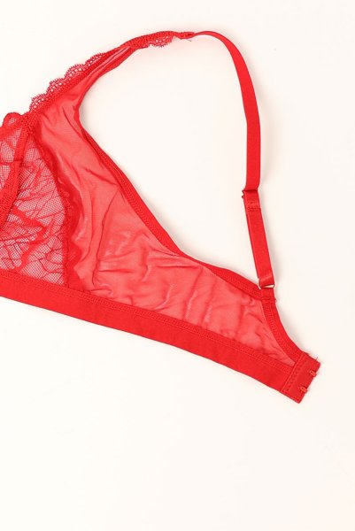画像12: Cupide-Desir-3-pcs-set｜ブラ＆ガーターベルト＆Tバック3点セット（ワイヤーなし・レース・シースルー・レッド） | Obsessive 高級Sexyランジェリー【即日発送・サイズ交換NG・メール便対象】輸入下着・ランジェリー   (12)