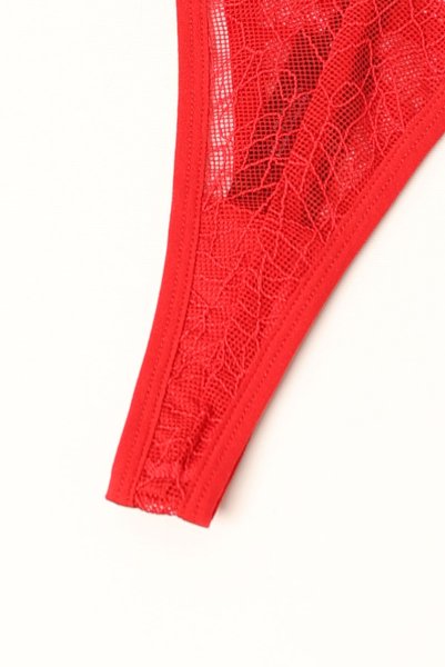 画像16: Cupide-Desir-3-pcs-set｜ブラ＆ガーターベルト＆Tバック3点セット（ワイヤーなし・レース・シースルー・レッド） | Obsessive 高級Sexyランジェリー【即日発送・サイズ交換NG・メール便対象】輸入下着・ランジェリー   (16)