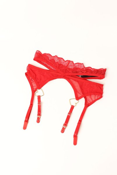 画像17: Cupide-Desir-3-pcs-set｜ブラ＆ガーターベルト＆Tバック3点セット（ワイヤーなし・レース・シースルー・レッド） | Obsessive 高級Sexyランジェリー【即日発送・サイズ交換NG・メール便対象】輸入下着・ランジェリー   (17)