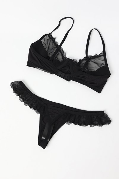 画像10: Stelisa 2-pcs set | ブラ&ショーツ 2点セット(ワイヤーあり・シースルー・レース・ブラック)| Obsessive 高級Sexyランジェリー【即日発送・サイズ交換NG】※メール便対象商品※輸入下着・ランジェリー   (10)