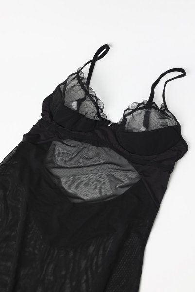 画像9: Stelisa chemise  |スリップドレス&タンガ(ワイヤーあり・シースルー・レース・ブラック) | Obsessive 高級Sexyランジェリー【即日発送・サイズ交換NG】※メール便対象商品※輸入下着・ランジェリー   (9)