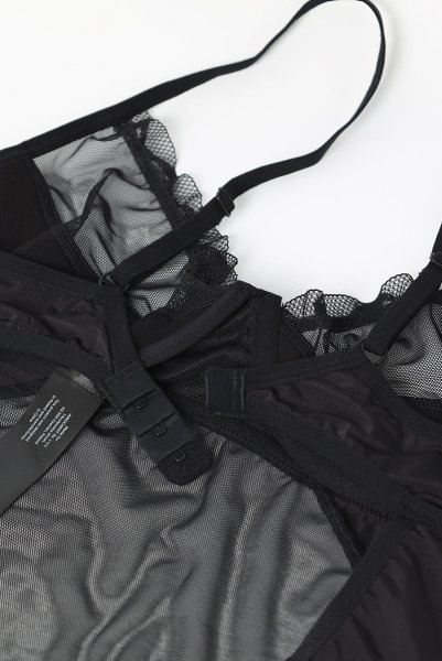 画像12: Stelisa chemise  |スリップドレス&タンガ(ワイヤーあり・シースルー・レース・ブラック) | Obsessive 高級Sexyランジェリー【即日発送・サイズ交換NG】※メール便対象商品※輸入下着・ランジェリー   (12)