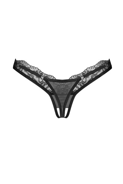 画像2: Arrowel BK crl-thong |クロッチレスタンガ（オープンクロッチ・レース・シースルー・ブラック） | Obsessive 高級Sexyランジェリー【即日発送・サイズ交換NG・メール便対象】輸入下着・ランジェリー   (2)