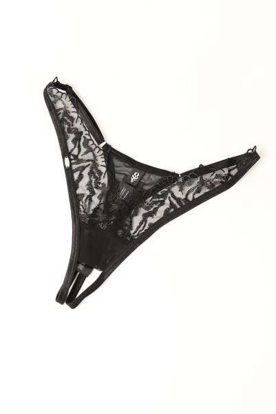 画像9: Arrowel BK crl-thong |クロッチレスタンガ（オープンクロッチ・レース・シースルー・ブラック） | Obsessive 高級Sexyランジェリー【即日発送・サイズ交換NG・メール便対象】輸入下着・ランジェリー   (9)