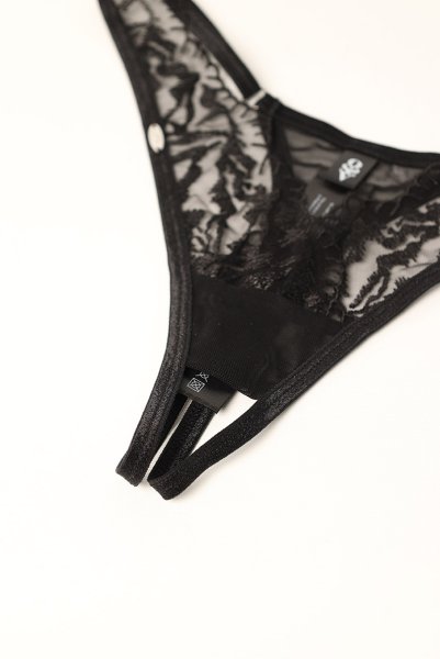 画像11: Arrowel BK crl-thong |クロッチレスタンガ（オープンクロッチ・レース・シースルー・ブラック） | Obsessive 高級Sexyランジェリー【即日発送・サイズ交換NG・メール便対象】輸入下着・ランジェリー   (11)