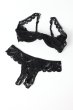 画像11: Lecille 3-pcs crotchless set  ｜トップレスブラ＆ガーターベルト＆クロッチレスタンガ3点セット（ワイヤーあり・ビーズ・ブラック） | Obsessive 高級Sexyランジェリー【即日発送・サイズ交換NG・メール便対象】輸入下着・ランジェリー   (11)