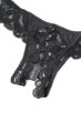 画像18: Lecille 3-pcs crotchless set  ｜トップレスブラ＆ガーターベルト＆クロッチレスタンガ3点セット（ワイヤーあり・ビーズ・ブラック） | Obsessive 高級Sexyランジェリー【即日発送・サイズ交換NG・メール便対象】輸入下着・ランジェリー   (18)