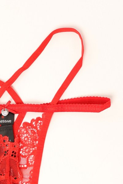 画像21: 838 SET 3  red | ホルターネックのシースルーブラ＆Tバックセット・ノンワイヤー・レッド   | 高級Sexyランジェリー Obsessive【即日発送・サイズ交換NG・メール便対象】輸入下着・ランジェリー   (21)