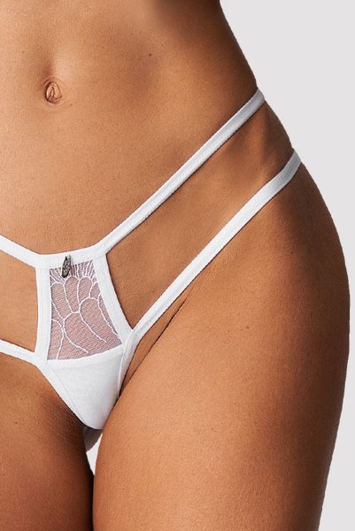 画像5: Arrowel WH panties |タンガ（レース・シースルー・ダブルストラップ・ホワイト） | Obsessive 高級Sexyランジェリー【即日発送・サイズ交換NG・メール便対象】輸入下着・ランジェリー   (5)