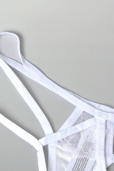 画像13: Arrowel WH panties |タンガ（レース・シースルー・ダブルストラップ・ホワイト） | Obsessive 高級Sexyランジェリー【即日発送・サイズ交換NG・メール便対象】輸入下着・ランジェリー   (13)