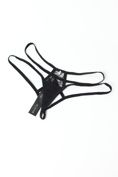 画像8: Arrowel BK panties |タンガ（レース・シースルー・ダブルストラップ・ブラック） | Obsessive 高級Sexyランジェリー【即日発送・サイズ交換NG・メール便対象】輸入下着・ランジェリー   (8)