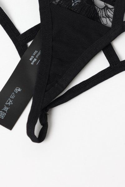 画像11: Arrowel BK panties |タンガ（レース・シースルー・ダブルストラップ・ブラック） | Obsessive 高級Sexyランジェリー【即日発送・サイズ交換NG・メール便対象】輸入下着・ランジェリー   (11)