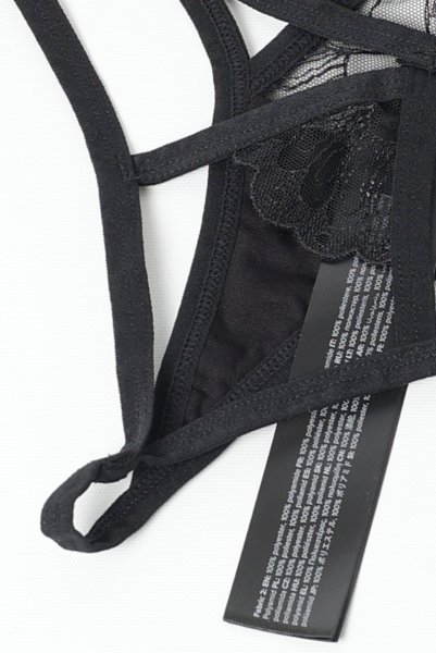 画像12: Arrowel BK panties |タンガ（レース・シースルー・ダブルストラップ・ブラック） | Obsessive 高級Sexyランジェリー【即日発送・サイズ交換NG・メール便対象】輸入下着・ランジェリー   (12)